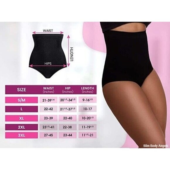 Slim Body Angels Size XL High Waisted Shaper Style Panties Beige NEW - Picture 3 of 3